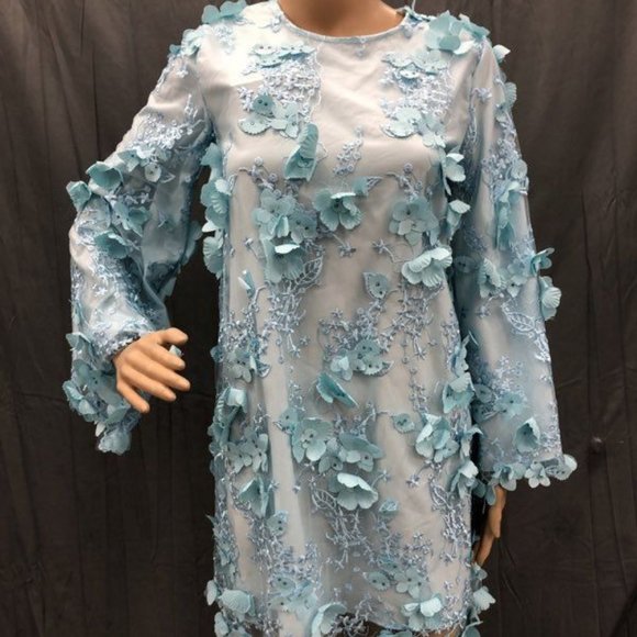 NWT Mestiza x Free People Flora Mini Dress in Aqua Blue size XS - Picture 5 of 8